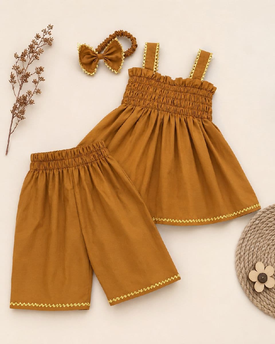 Baby Girl Pinafore Frock Set (1-2 Years)